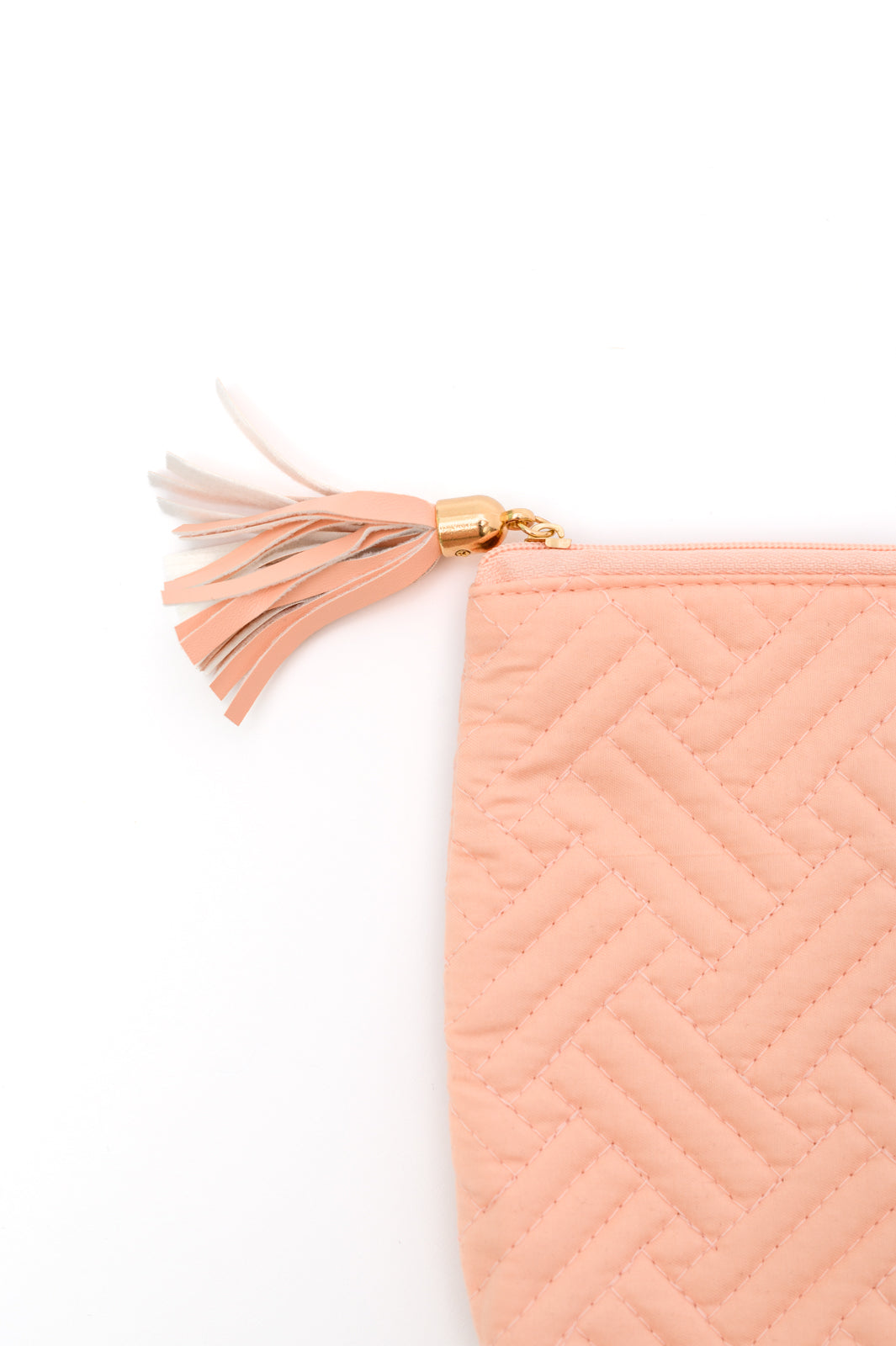 Accessories Quilted Travel Zip Pouch in Pink