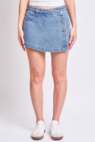Denim Wrap Skort
