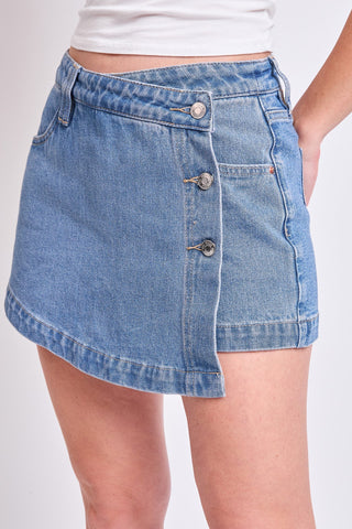 Denim Wrap Skort