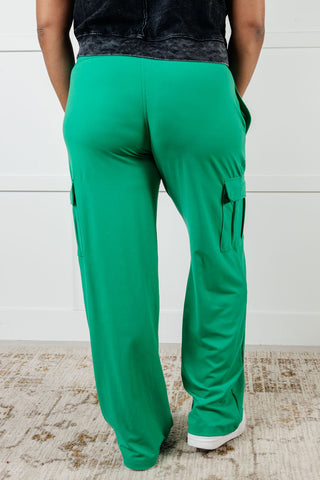 Bottoms Race to Relax Cargo Pants in Emerald Green