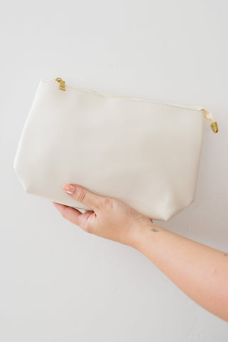 Accessories Road Less Traveled Handbag with Zipper Pouch in Cream