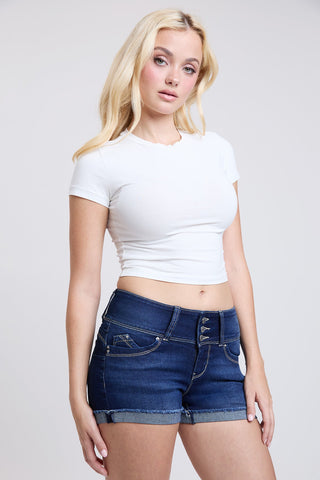 Shorts & Bermudas Women’s WannaBettaButt 3 Button Cuffed Denim Shorts