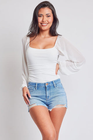 YMI Women's Festival Denim Shorts