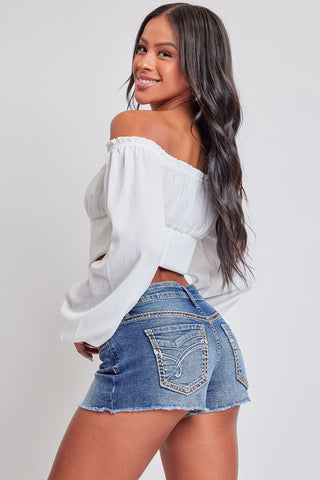 Shorts & Bermudas Women's Heavy Stitch Embroidered Frayed Shorts