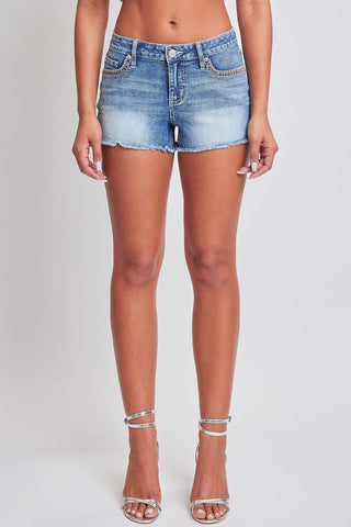 Women's Frayed Heavy Stitch  Shorts