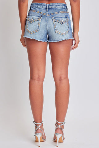Women's Frayed Heavy Stitch  Shorts