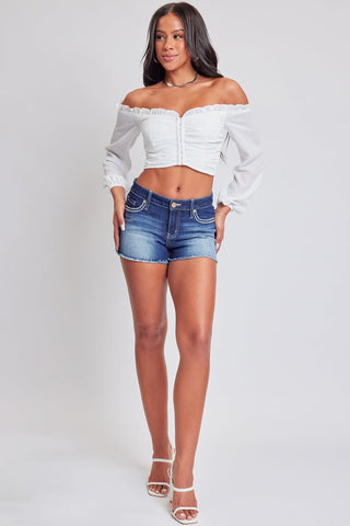 Women's Stitch Heavy Frayed Shorts