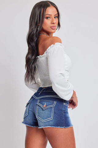 Women's Stitch Heavy Frayed Shorts