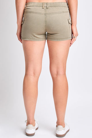 Women's Low Rise Poplin Cargo Shorts