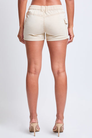 Women's Low Rise Poplin Cargo Shorts