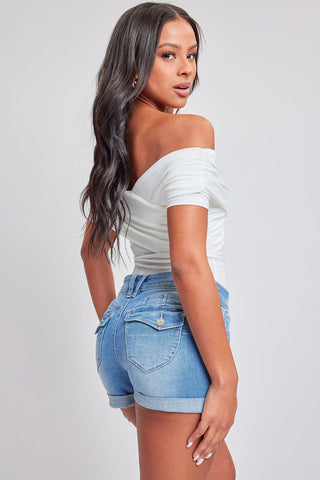 Women's WannaBettaButt Cuffed Denim Cuffed Shorts