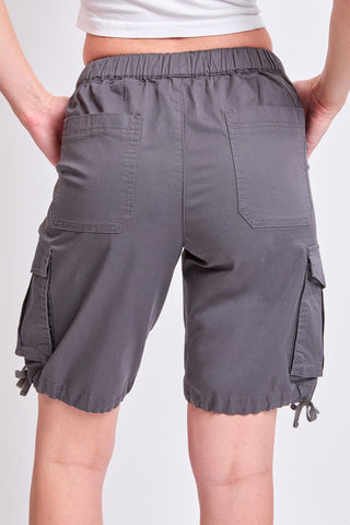 Women's High Rise Long Cargo Shorts