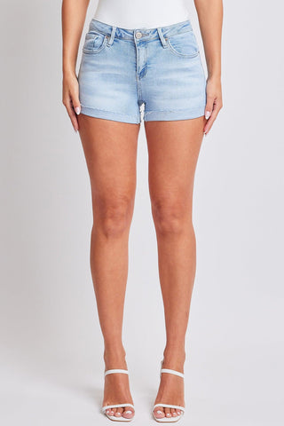 Women's Raw Edge Cuff Denim Short