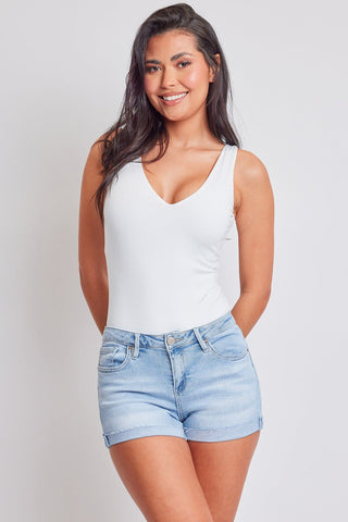 Women's Raw Edge Cuff Denim Short
