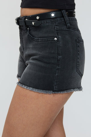 Shorts & Bermudas Women's Mid Rise Belted Fray Hem Shorts