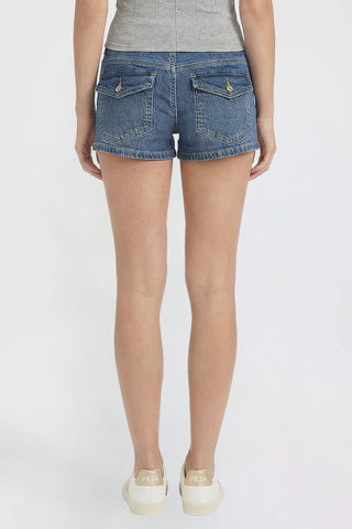 Women's Low Rise 90's Flap Pockets Shorts