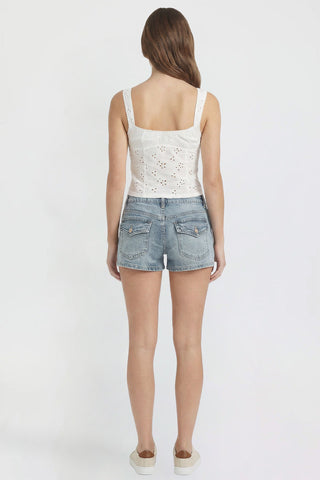 Women's Low Rise 90's Flap Pockets Shorts