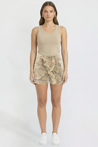 Women's Printed Denim Shorts
