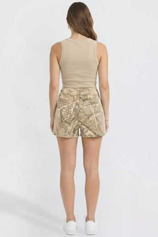 Women's Printed Denim Shorts