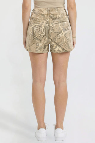 Women's Printed Denim Shorts