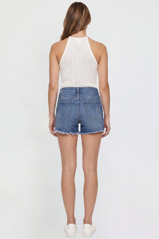 Women's Fray Hem Belted Shorts