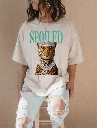 Spoiled Leopard Sand Graphic Tee