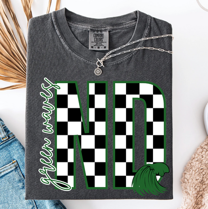 Block Letter Checker Graphic Tee