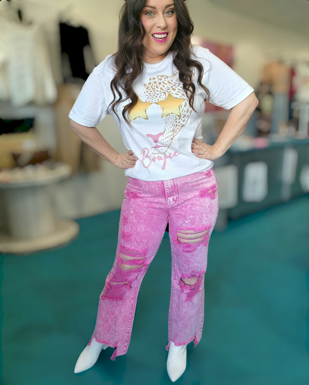 VIVID Acid Pink Vintage Cropped Flares - Pirates and Pearls Boutique