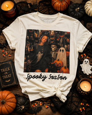 Spooky Season Cream Graphic Tee 2094