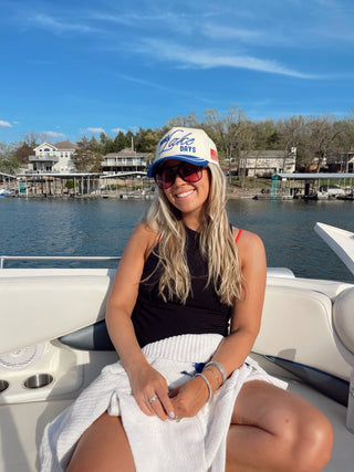 Hat More Lake Days - Royal Blue Vintage Trucker Hat