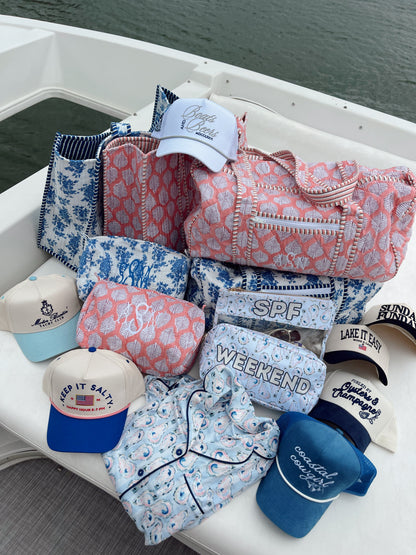 Coastal Cowgirl - Blue Corduroy Trucker Hat