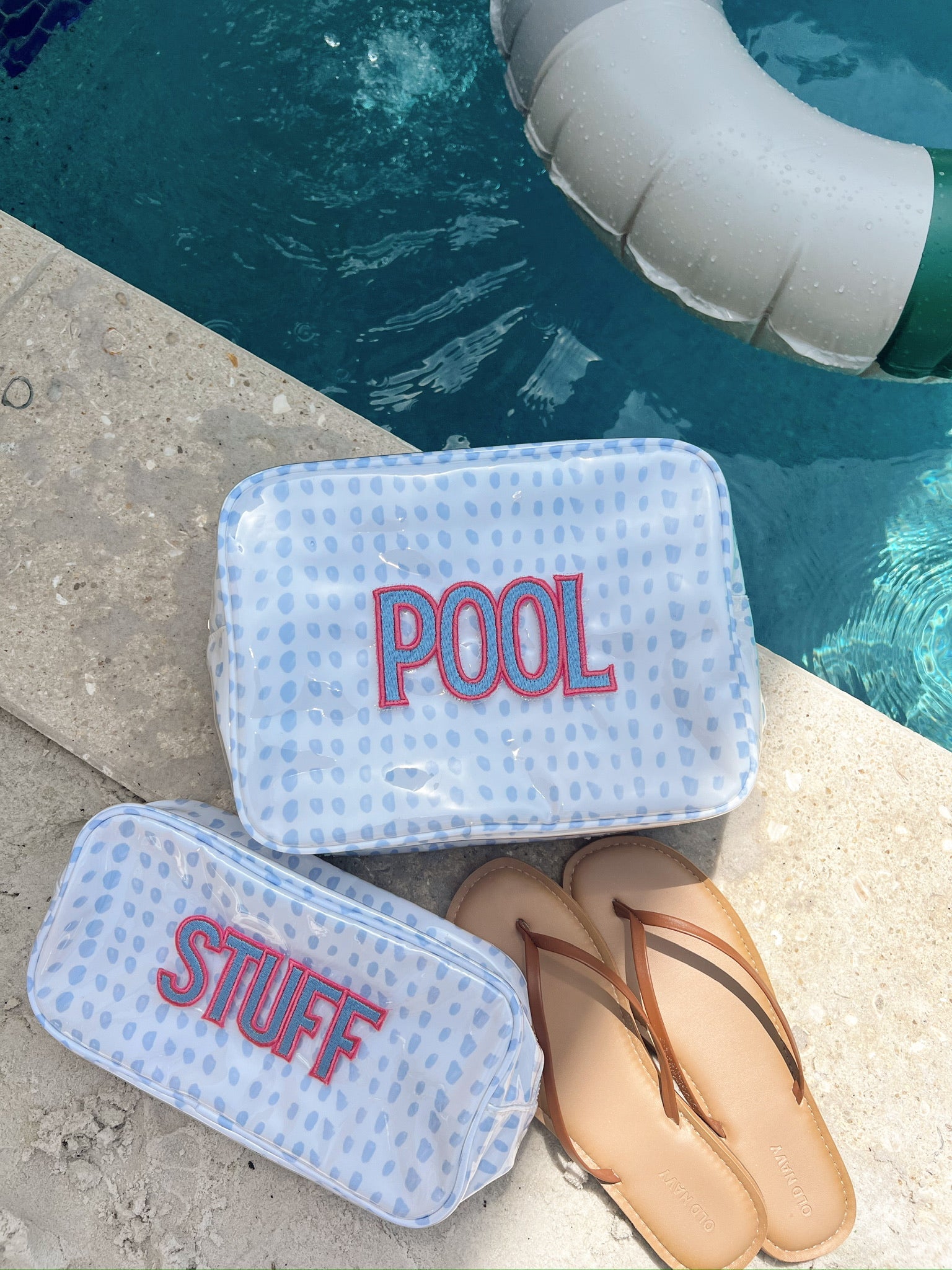 Pool - Periwinkle Pebbles Clear Coat XL Bag