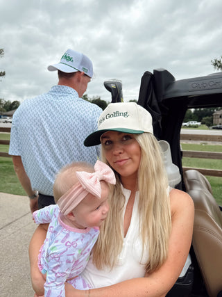 Hat He's Golfing - Green Vintage Trucker Hat - PREORDER
