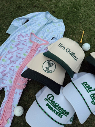 Hat He's Golfing - Green Vintage Trucker Hat - PREORDER