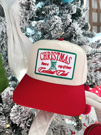 Hat Christmas Cocktail Club - Red Vintage Trucker Hat