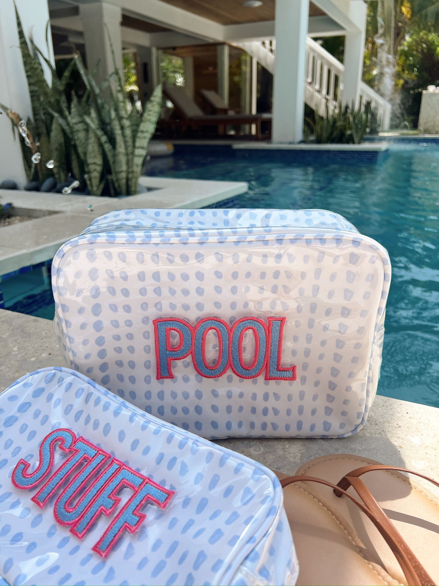 Pool - Periwinkle Pebbles Clear Coat XL Bag