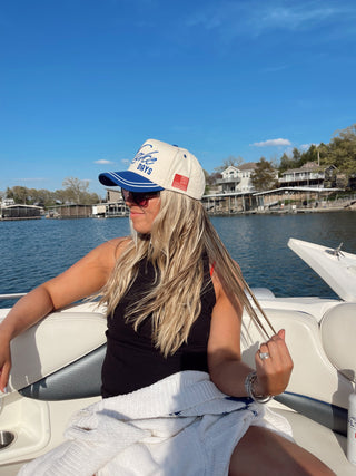 Hat More Lake Days - Royal Blue Vintage Trucker Hat