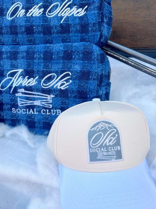 Hat Ski Club - White Vintage Trucker Hat