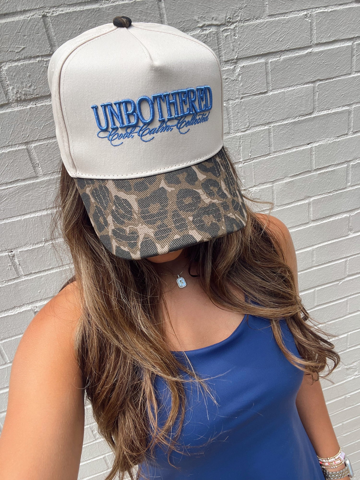 Unbothered - Leopard Vintage Trucker Hat