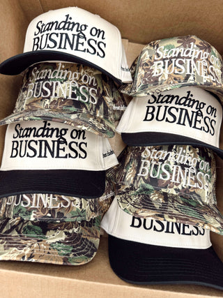 Hat Standing On Business Trucker Hat
