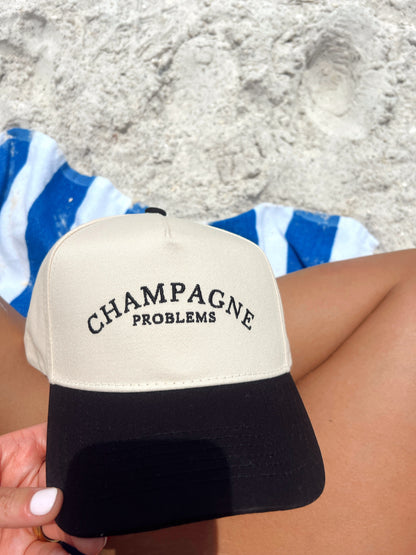 Champagne Problems - Black Vintage Trucker Hat