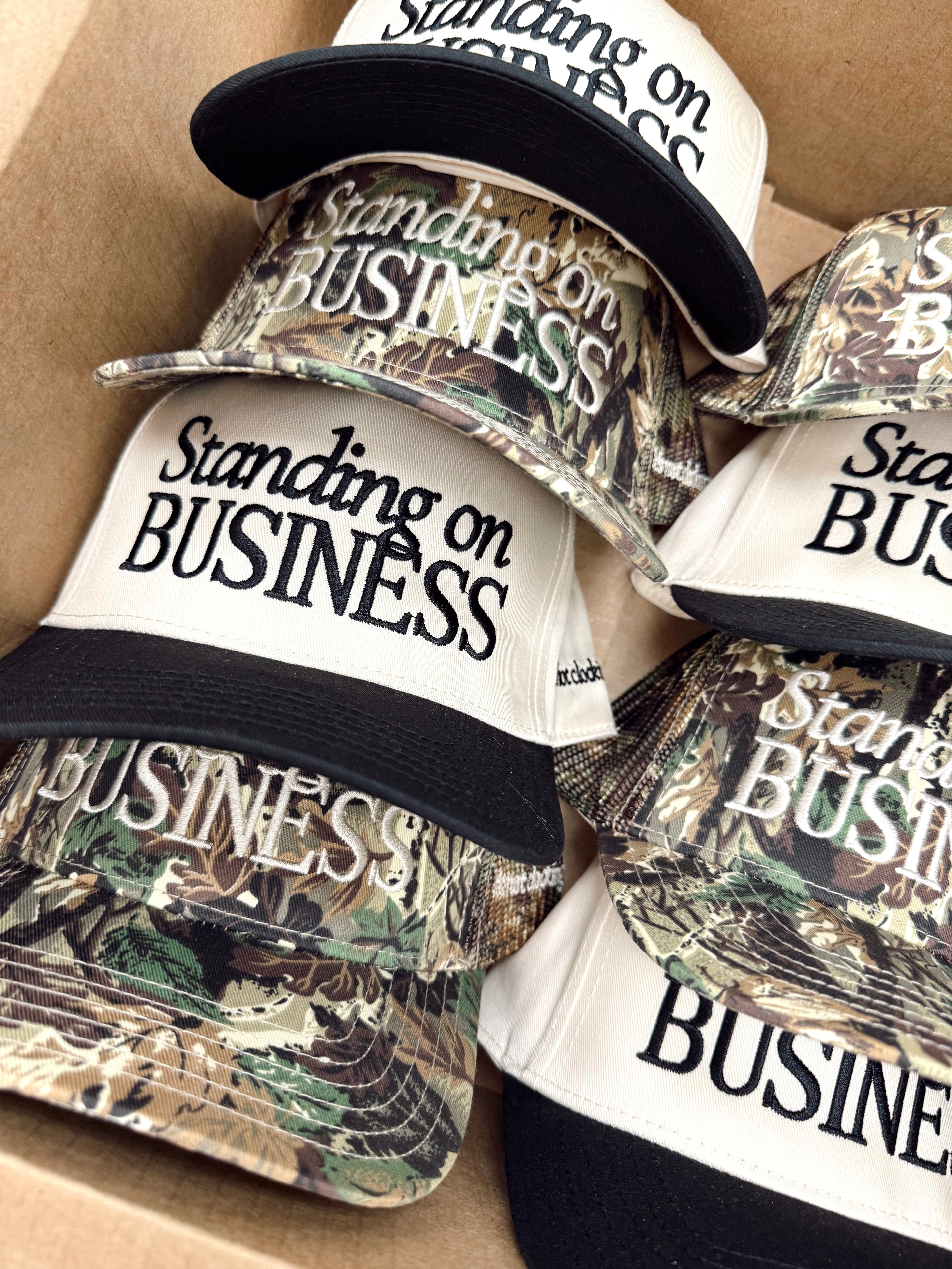 Hat Standing On Business Trucker Hat