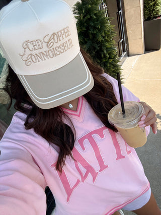 Hat Iced Coffee Connoisseur - Tan Vintage Trucker Hat