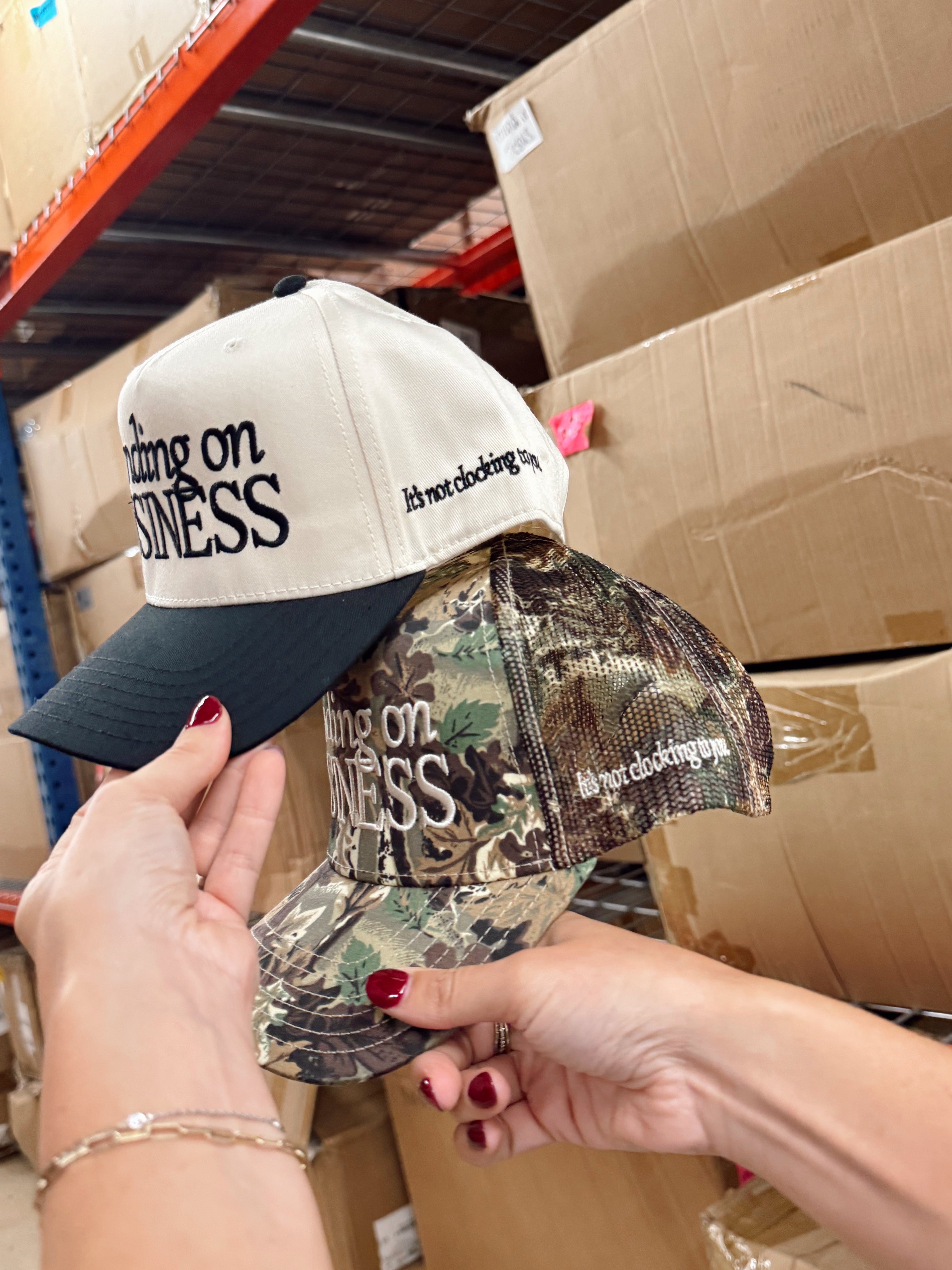 Hat Standing On Business Trucker Hat