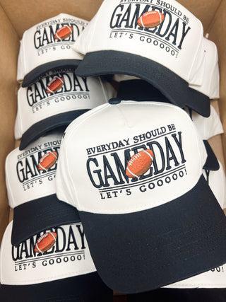 Hat Everyday Should Be Gameday - Black Vintage Trucker Hat