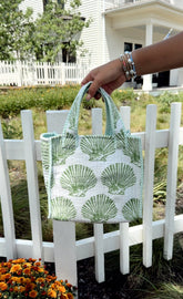 Tote Bag Quilted Block-Print Mini Tote Bag