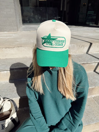 Good Things Will Come - Kelly Green Trucker Hat