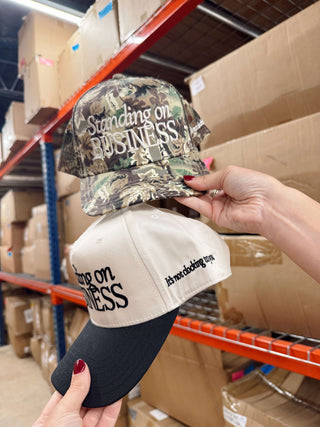 Hat Standing On Business Trucker Hat