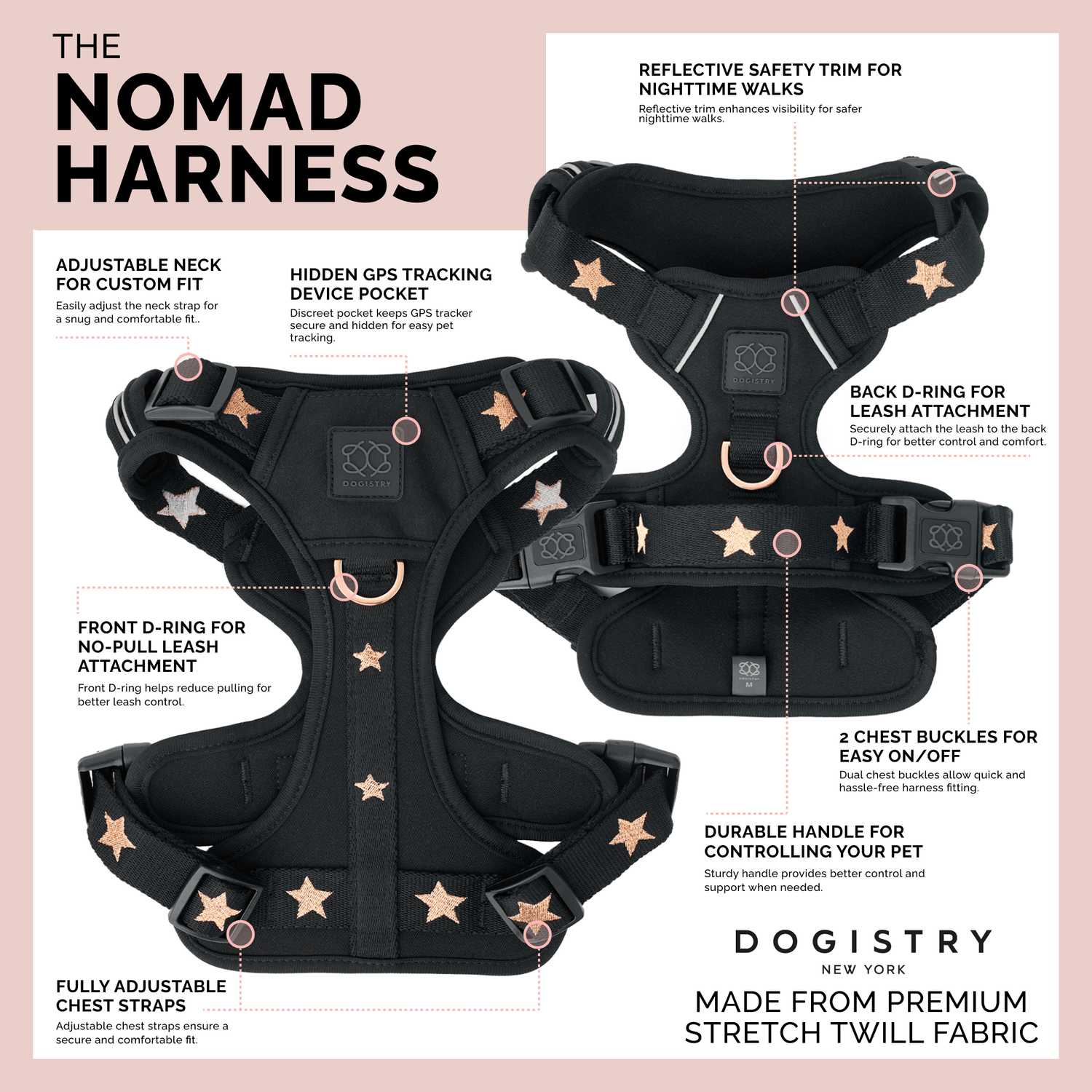 Harness Gift Set The NoMad Adjustable Luxe Harness - Rockstar