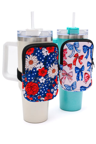 Accessories Tumbler Zip Pouch Sets in Assorted Colors